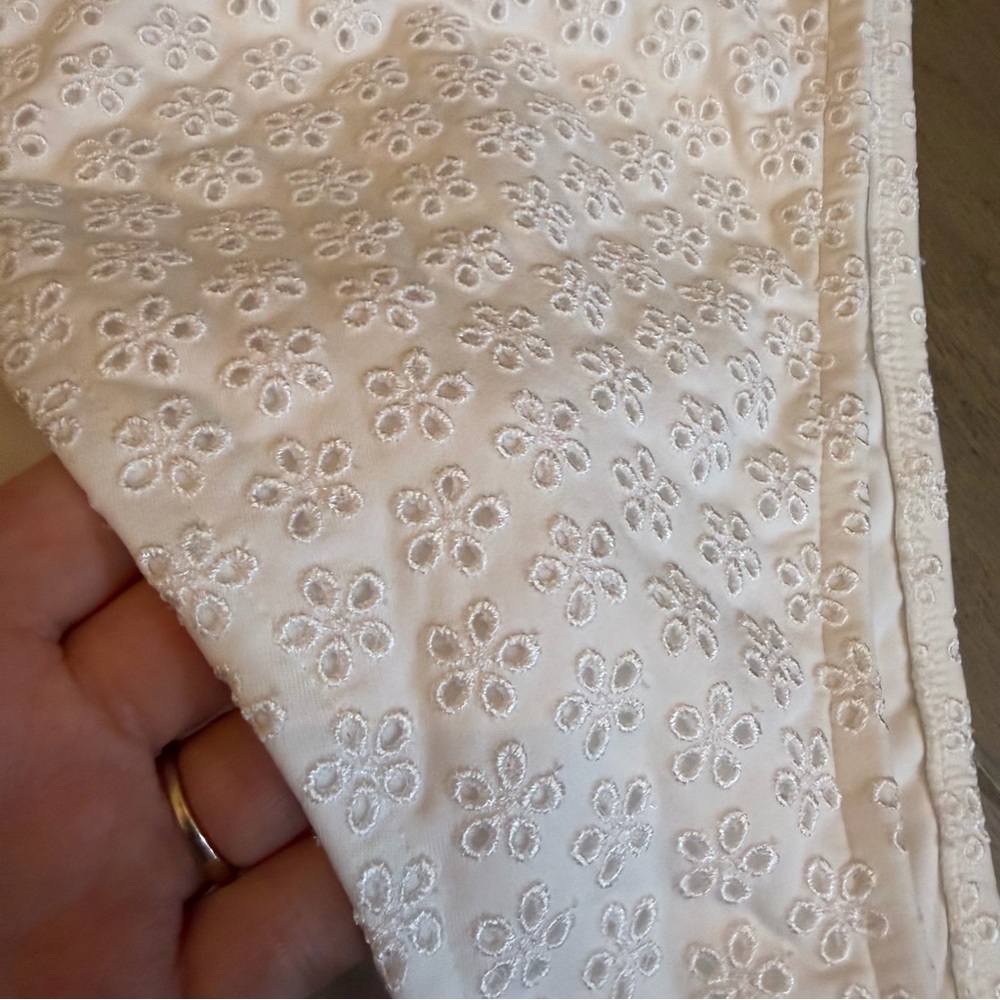 Pink Victoria Secret White Eyelet Tie-Side Bikini Bottom - Picture 5 of 8